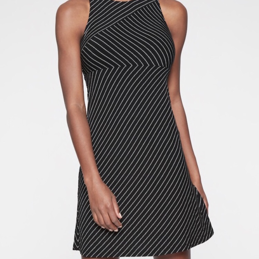 Athleta NWT Santorini High Neck Mix Stripe dress